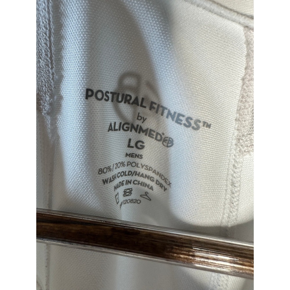 Postural Fitness By Alignmed Men's Large Compression Shirt Off White *Read* - Picture 6 of 9